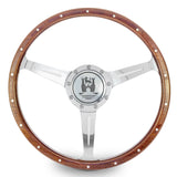 Wolfsburg logo horn button for 9 bolt steering wheels