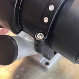 Billet clamps for VW alternator black with silver