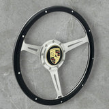 black wood rim steering wheel for vw beetle, Karmann Ghia, thing, type 3, mk1 and porsche 914