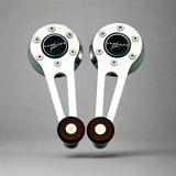Billet VW Karmann Ghia  Window cranks, chrome with wood  knobs.