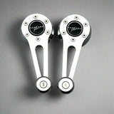 Billet VW Karmann Ghia  Window cranks, chrome with chrome knobs.