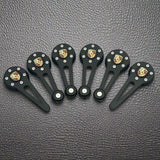 black aluminum window crank and door handle set for vw beetle convertible with porsche logo