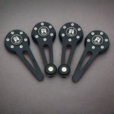 black aluminum window crank and door handle set for vw beetle, Karmann Ghia,