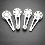 SUEDE/VENOM Window Crank & Door Handle Sets for  Beetle, Ghia, Top 3, Bay Bus, Vanagon, MK1, Vanagon and Porsche 356/914/924