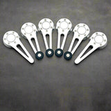 SUEDE/VENOM Window Crank & Door Handle Sets for  Beetle, Ghia, Top 3, Bay Bus, Vanagon, MK1, Vanagon and Porsche 356/914/924
