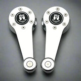 Window Cranks for VW, fits Beetle, Karmann Ghia, Type 3, Bay Window Bus, Vanagon, MK1, Porsche 914, Porsche 944, Chrome with chrome knobs