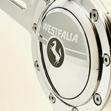 westfalia logo horn button for 9 bolt steering wheels