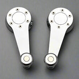 Window Cranks for VW, fits Beetle, Karmann Ghia, Type 3, Bay Window Bus, Vanagon, MK1, Porsche 914, Porsche 944, Chrome with Chrome knobs