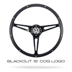 Blackout steering wheel with COG horn button by VACP