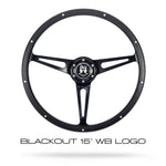 Black steering wheel with rivets for classic Volkswagens