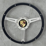 SUEDE STEERING WHEEL for BEETLE, GHIA, TYPE 3, THING & PORSCHE