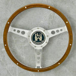 wood rimmed steering wheel with rivets for vw beetle, Karmann Ghia, type 3, thing, mk1, vanagon and Porsche 914