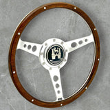 RALLYE STEERING WHEEL for BEETLE, GHIA, TYPE 3, THING, PORSCHE, SPLIT/BAY & VANAGON