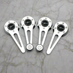 Billet VW Karmann Ghia  Window cranks and door handles, chrome with chrome knobs. 