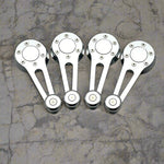 Volkswagen Beetle convertible chrome window cranks with chrome knobs