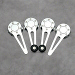 Volkswagen Beetle chrome window cranks and door handles with black knobs