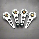 chrome window crank door handle set for vw beetle with porsche logo