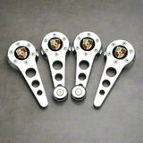 chrome window crank and door handle set for vw beetle