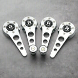 chrome window crank and door handle set for vw beetle