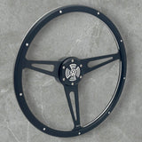 kdf logo Lasered horn button for 6 bolt steering wheels, 