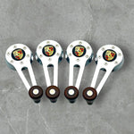 VW Beetle Window cranks, chrome with Porsche Logo and Wood knobs