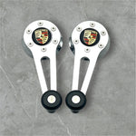 Porsche 914 Window cranks, chrome with Porsche Logo and black knobs