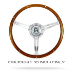 wood rimmed steering wheel with rivets for Volkswagen bus